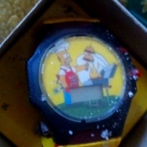 Homer and friend watch